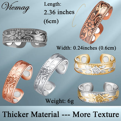 Vicmag Copper Magnetic Ring for Women Men 100% Solid Pure Copper Adjustable with Jewelry Gift Box VicmagBuy Supplements Australia