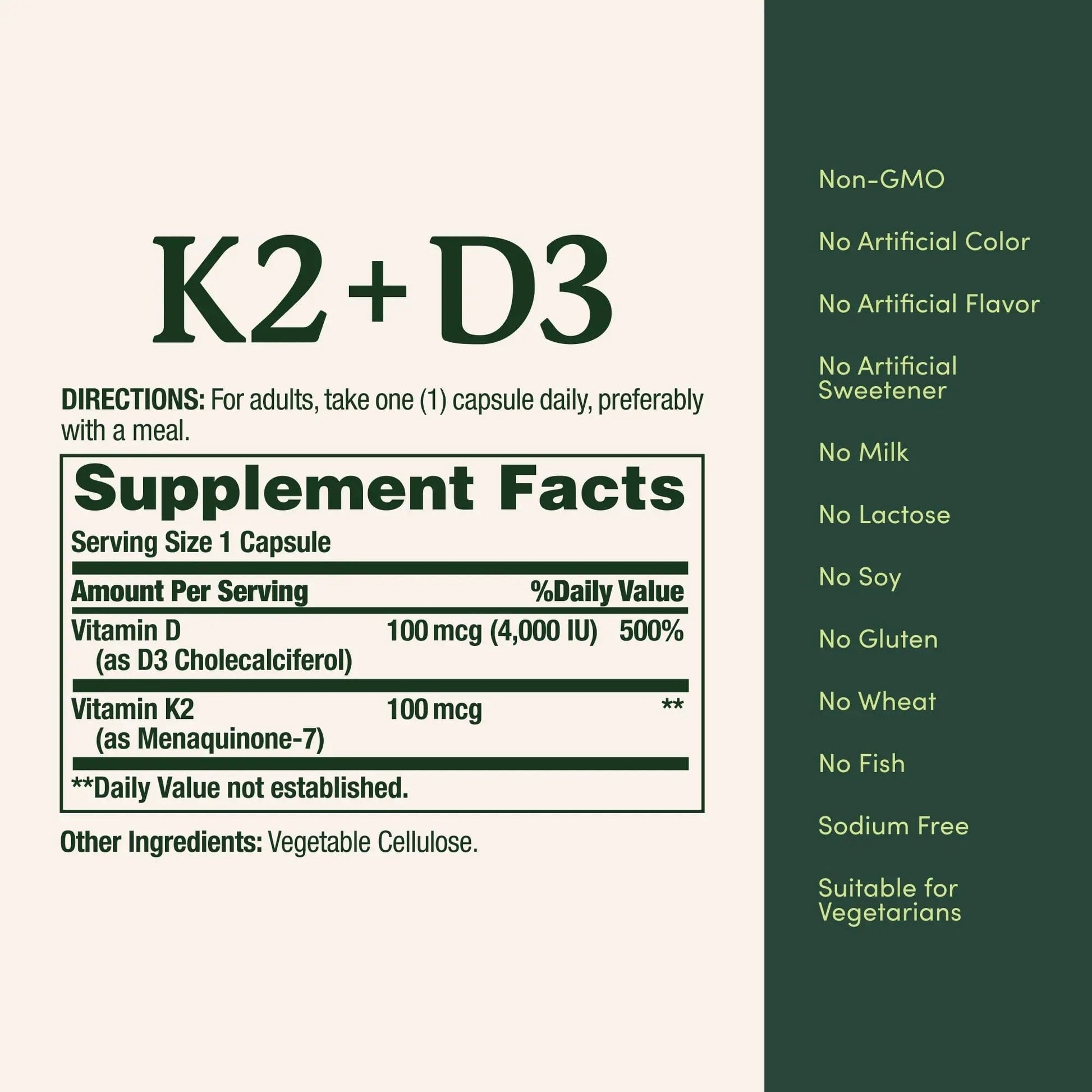 Nature’s Bounty Vitamin D3 K2 Supplement, 4000 IU Vitamin D3 plus 100 mcg of Vitamin K Supplements Nature's Bounty