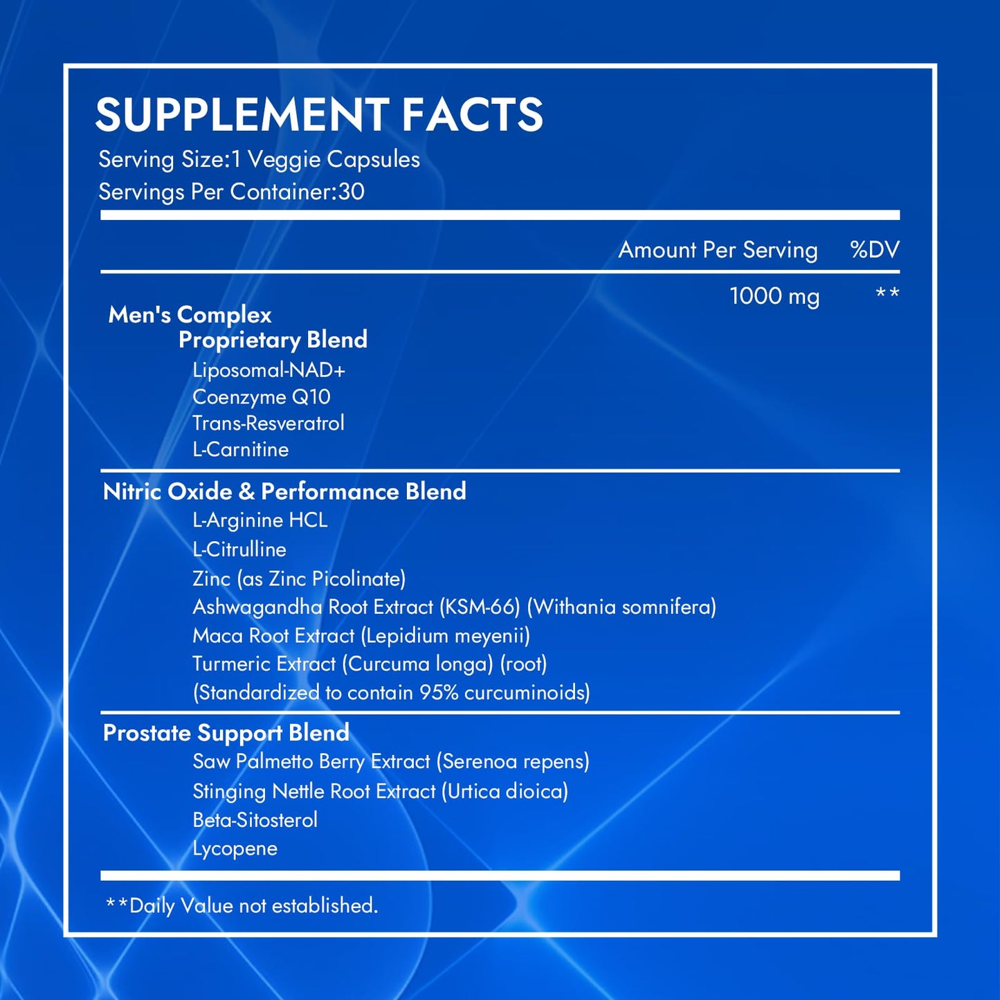 Aureph Vantique Men's NAD+ Supplement with Resveratrol, CoQ10, L-Citrulline & Lycopene - Nitric Oxide Support, Prostate Care, Anti-Aging, Stamina & Cellular Energy Boost 60 Capsules AurephBuy Supplements Australia