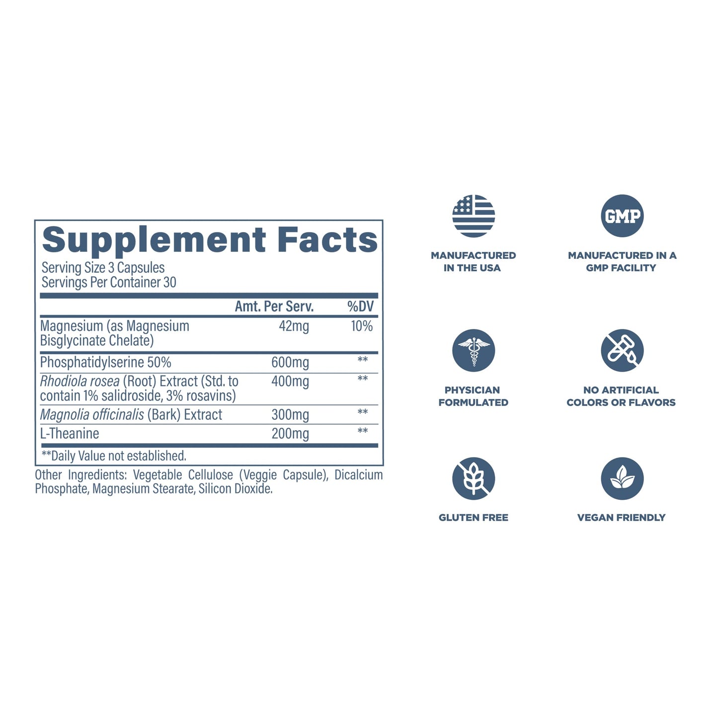 Revive MD Cortisol Manager, 90 Vegetarian Capsules - Cortisol Supplement w/Magnesium & L-Theanine Support Health, Focus, Energy, Fatigue, & Adrenal Gland Function - Vegan & Gluten-Free (30 Servings) ReviveBuy Supplements Australia