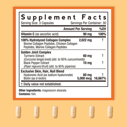 Doctor's Recipes Multi Collagen Complex with Golden Turmeric, Vitamin C, Biotin, Hyaluronic Doctor's RecipesBuy Supplements Australia