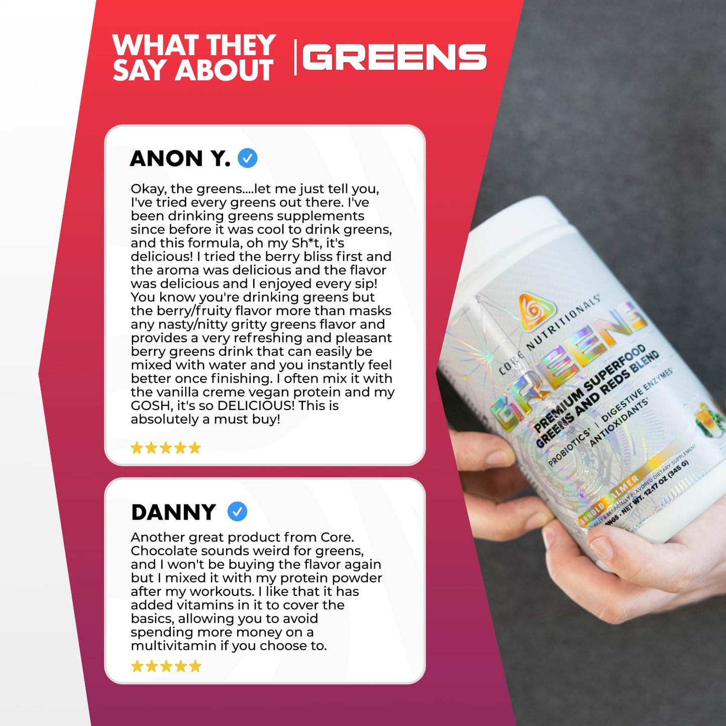 Core Nutritionals Greens | Premium Superfood Reds & Greens Blend | 5 Billion CFU Probiotics, Digestive Enzymes, & Antioxidants | 30 Servings (Berry Bliss) Core NutritionalsBuy Supplements Australia