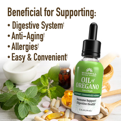 Windmill Natural Vitamins Oil of Oregano, Herbal Blend for Immune Support, Supports Digestive Health, 1 fl oz, 448 Servings WindmillBuy Supplements Australia