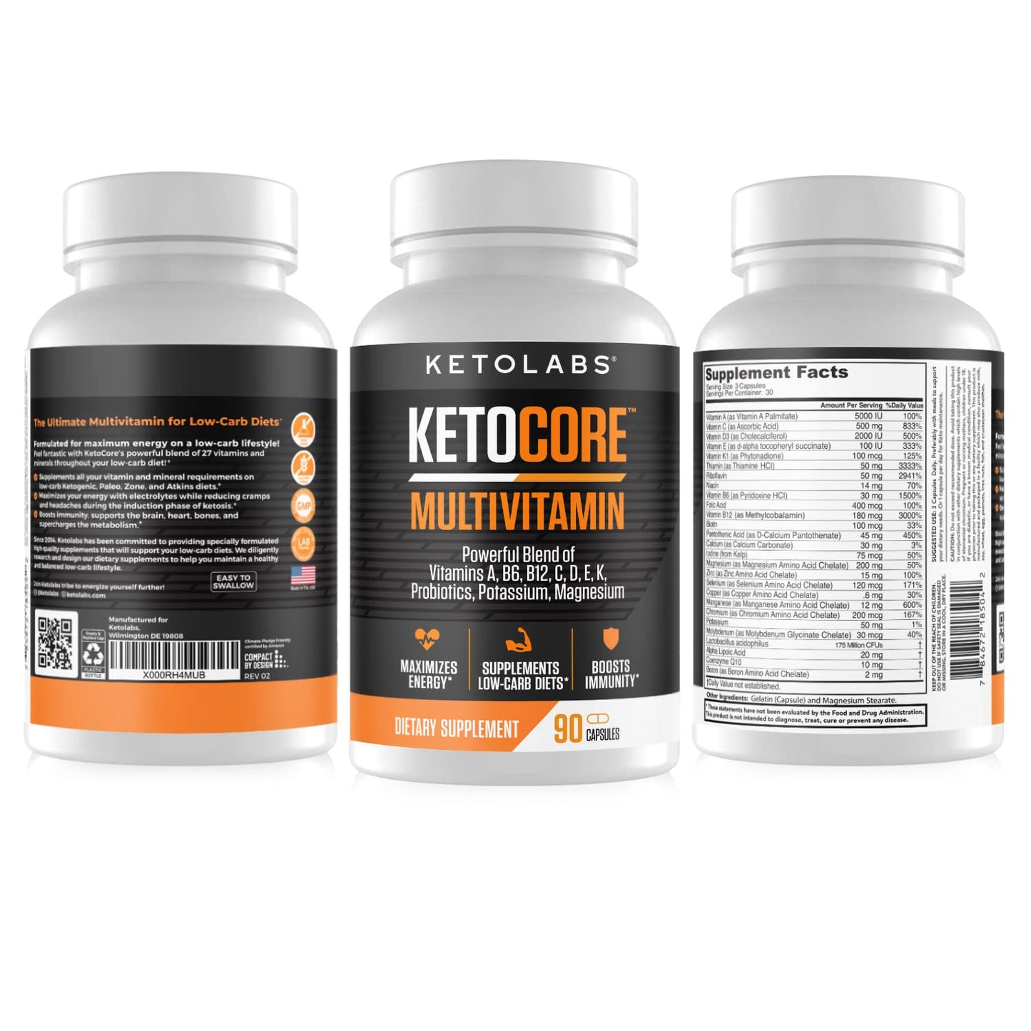 Ketolabs Ketocore Keto Vitamins | Keto Multivitamin for Men & Women | Keto Supplements KetolabsBuy Supplements Australia