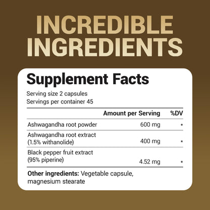 Dr. Berg Ashwagandha Capsules 1000mg - Includes Ashwagandha Root with Black Pepper from Bioperine - Ashwagandha Supplements 90 Capsules Dr. Berg NutritionalsBuy Supplements Australia