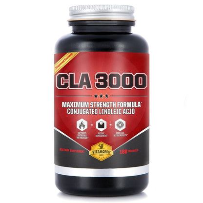 Vitamorph Labs CLA 3000 - CLA Safflower Oil for Metabolism and Weight Loss Management