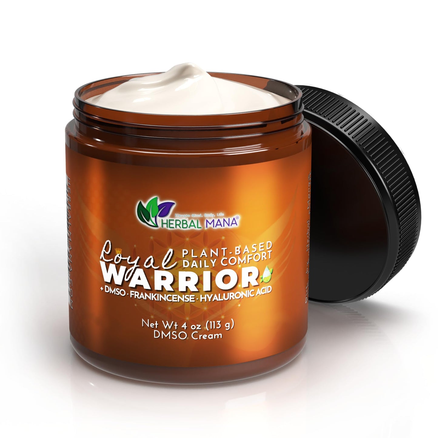 Herbal Mana Frankincense DMSO Body Cream with Magnesium & Hyaluronic Acid | Royal Warrior Herbal ManaBuy Supplements Australia