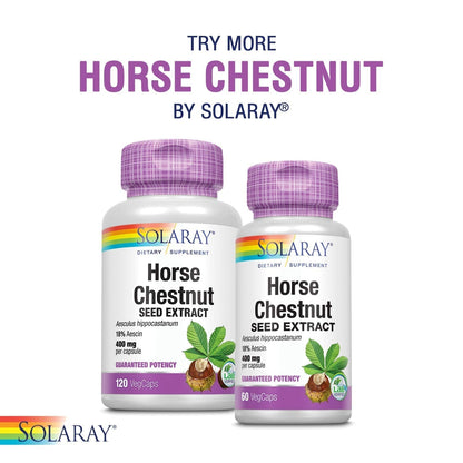 SOLARAY Circulegs - Herbal Supplements for Wellness Support w/Horse Chestnut Extract and Vitamin C, Plus Gotu Kola, Flavonoids, Hesperidin Blend - Vegan, Gluten Free, 60-Day Guarantee - 30 Servings SOLARAYBuy Supplements Australia