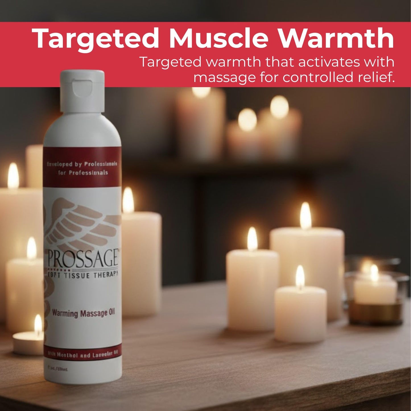 Prossage Heat Warming Relief Massage Oil for Therapuetic Massages, Deep Tissue Massages, and Aromatherapy, Topical Reliever, 8 Ounce Bottle THERABANDBuy Supplements Australia