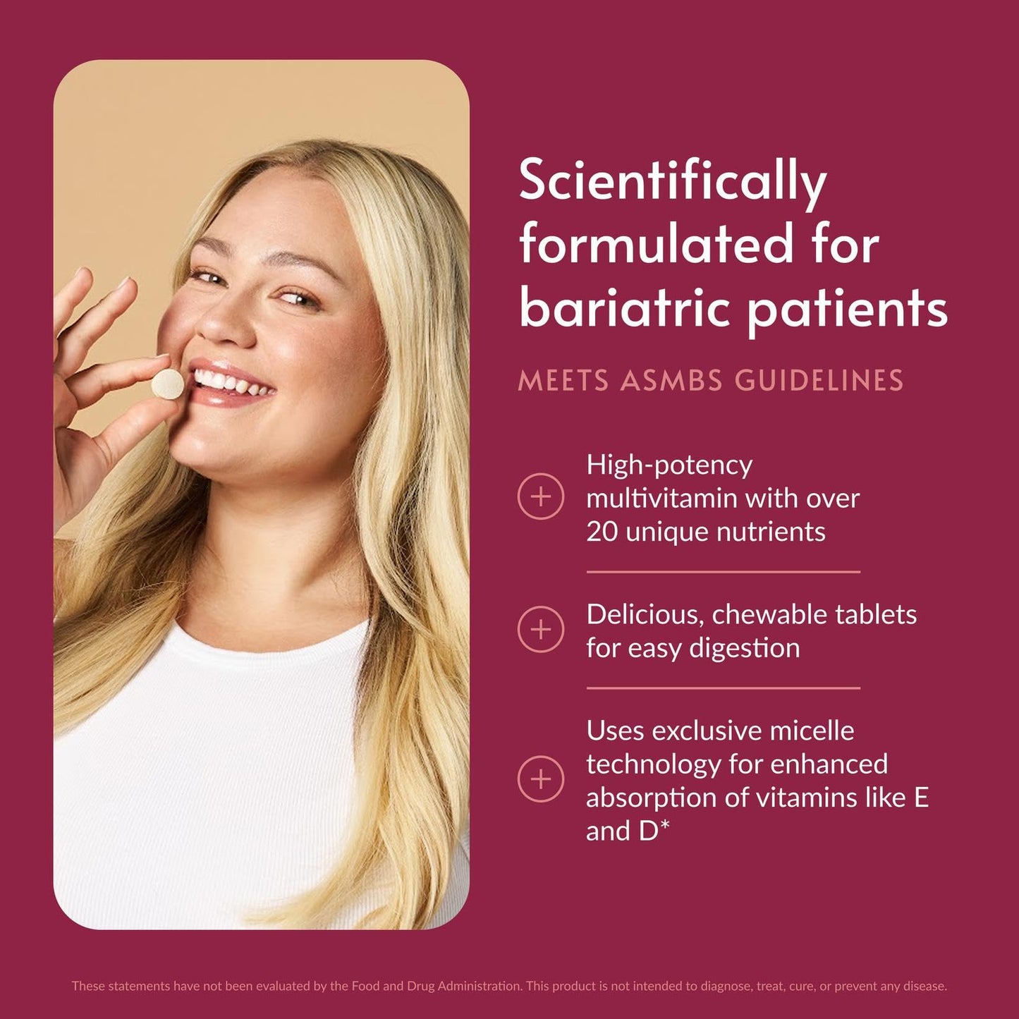 Bariatric Advantage Chewable Advanced Multi EA - High Potency Daily Multivitamin with Iron for Bariatric Surgery Patients
