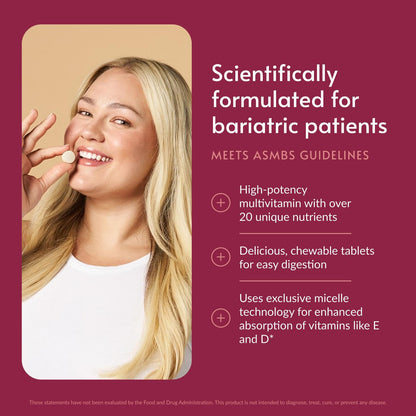 Bariatric Advantage Chewable Advanced Multi EA - High Potency Daily Multivitamin with Iron for Bariatric Surgery Patients