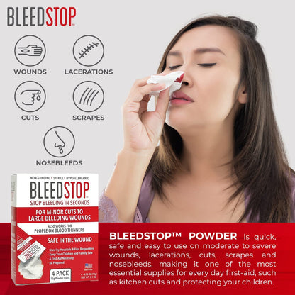 BleedStop™ First Aid Powder for Blood Clotting, Trauma Kit, Blood Thinner BleedStopBuy Supplements Australia