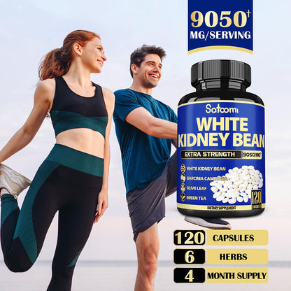 6in1 White Kidney Bean Extract Capsules 9050 Mg - with Garcinia Cambogia, Olive Leaf SatoomiBuy Supplements Australia