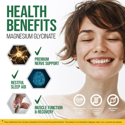 Magnesium Glycinate 500mg Liquid Drops – Sugar-Free Magnesium Supplement, Vegan Formula, 60 mL Flavor Pineapple Vita GuardBuy Supplements Australia
