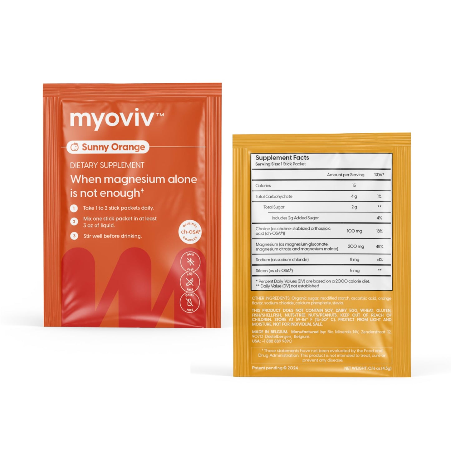 MYOVIV - Powerful Muscle Cramp Relief - 14 Packets (Trial Size), Sunny Orange Flavor - Muscle Cramp Support - Pregnancy & Lactation Safe MYOVIVBuy Supplements Australia