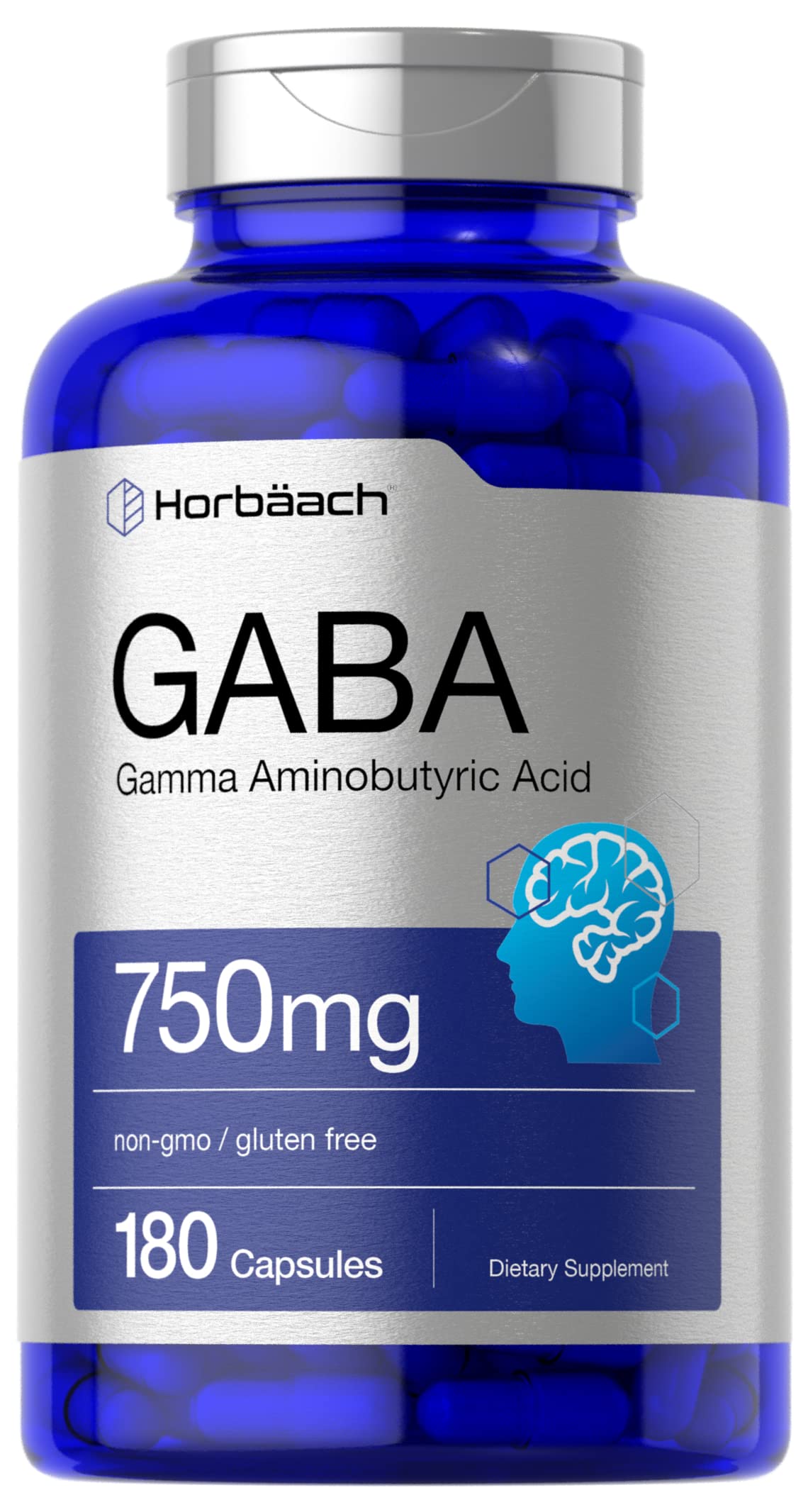 GABA 750mg | 180 Capsules | Gamma Aminobutyric Acid Supplement HorbäachBuy Supplements Australia