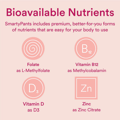 SmartyPants Women's Multivitamin Gummies, Sugar Free: Biotin, Methylfolate, Omega 3 (ALA), Vitamin D3, C, Vitamin B12 SmartyPantsBuy Supplements Australia