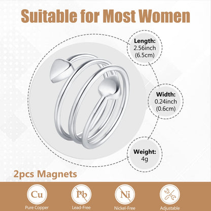 Jecanori Copper Rings for Women,Magnetic Ring Adjustable Love Heart Copper Rings JecanoriBuy Supplements Australia