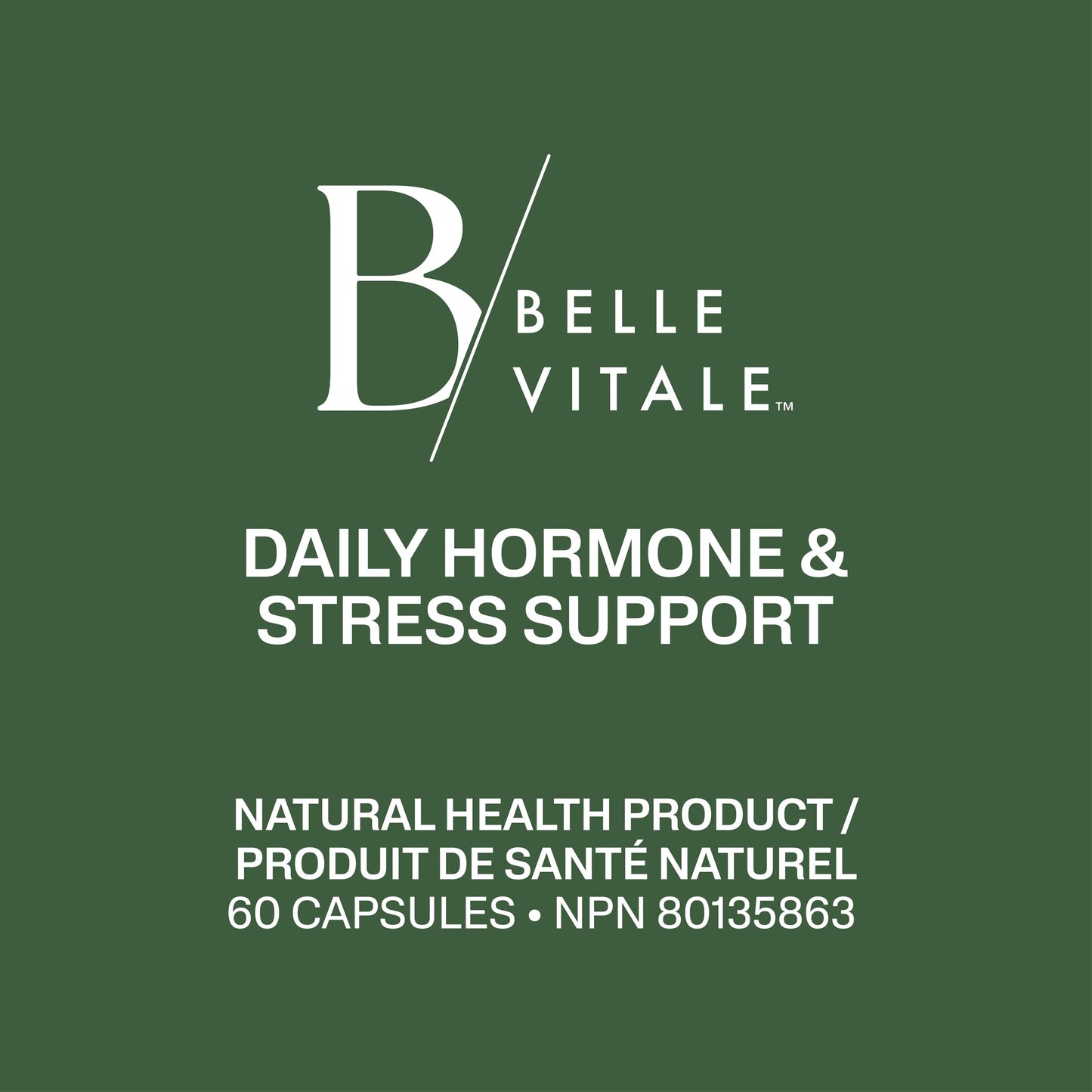 BODi Belle Vitale Daily Hormone & Stress Support - Ashwagandha & Rhodiola - Helps Combat Stress & Supports Healthy Cortisol Levels - Vitamin B12 Help Energy Metabolism & Immune Health - 60 Capsules BODiBuy Supplements Australia