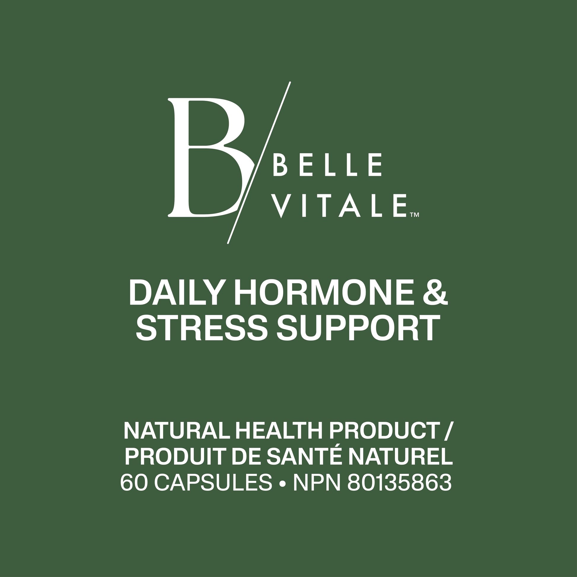 BODi Belle Vitale Daily Hormone & Stress Support - Ashwagandha & Rhodiola - Helps Combat Stress & Supports Healthy Cortisol Levels - Vitamin B12 Help Energy Metabolism & Immune Health - 60 Capsules BODiBuy Supplements Australia