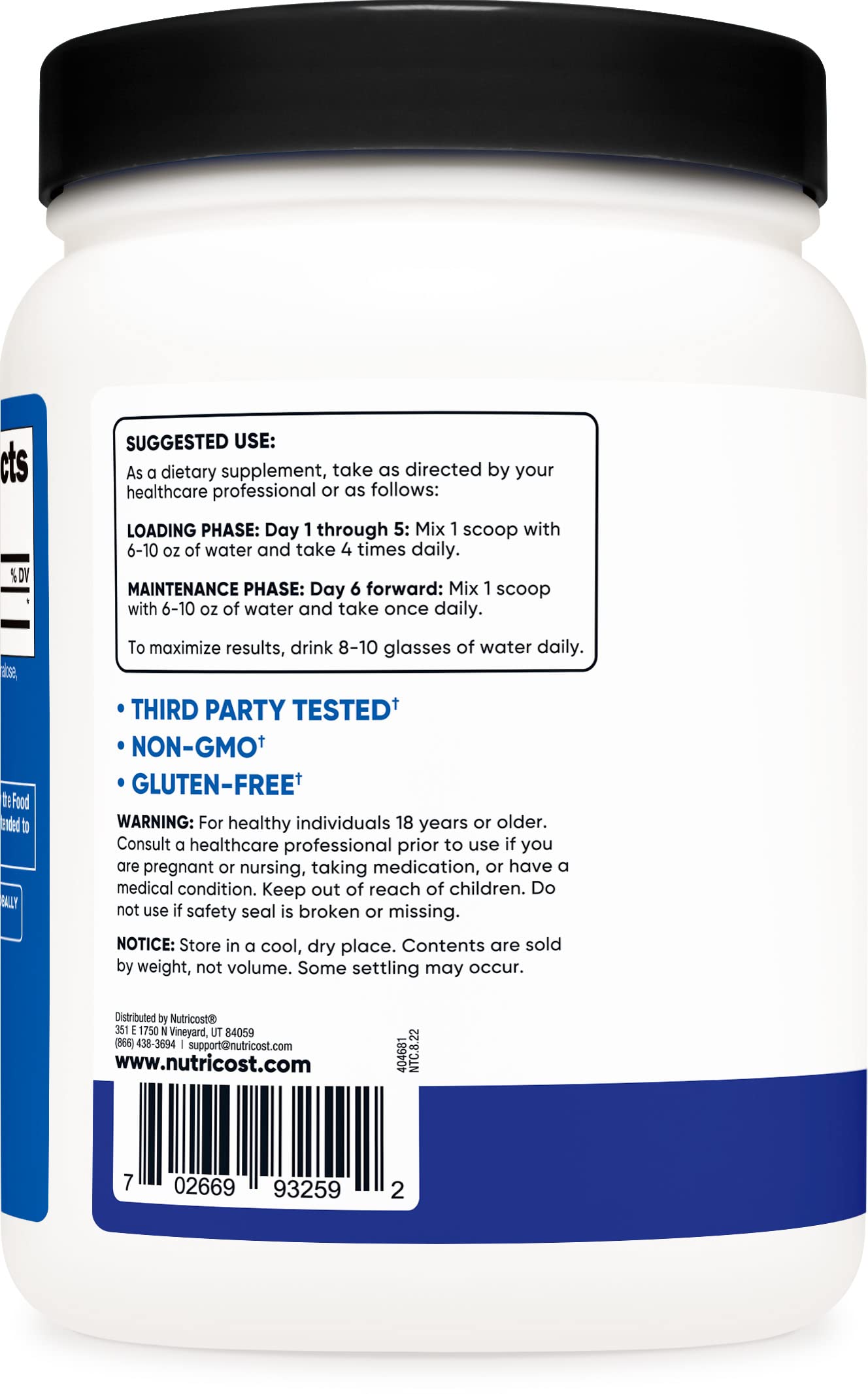 Nutricost Creatine Monohydrate Powder (Blue Raspberry), 500 Grams (1.1 LBS) NutricostBuy Supplements Australia