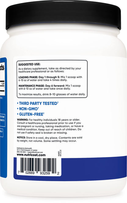 Nutricost Creatine Monohydrate Powder (Blue Raspberry), 500 Grams (1.1 LBS) NutricostBuy Supplements Australia