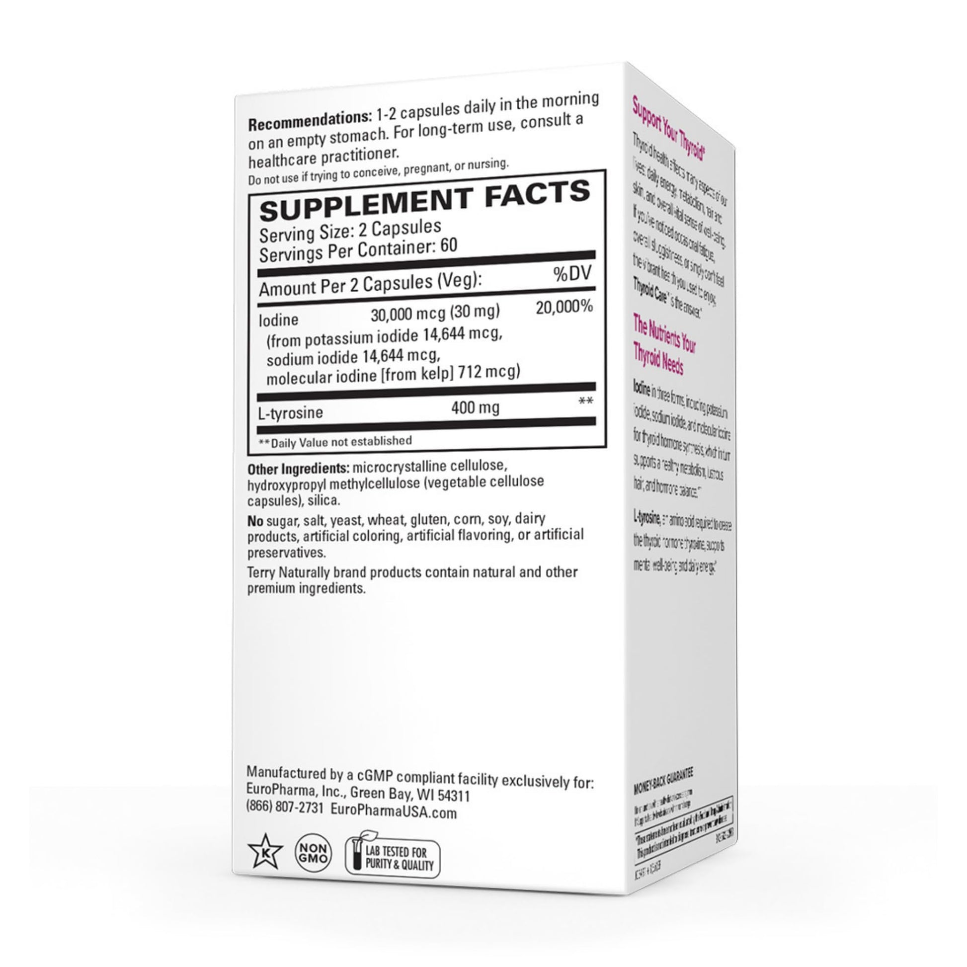 Terry Naturally Thyroid Care - 120 Capsules - Complete Metabolic Function - with Iodine Terry NaturallyBuy Supplements Australia