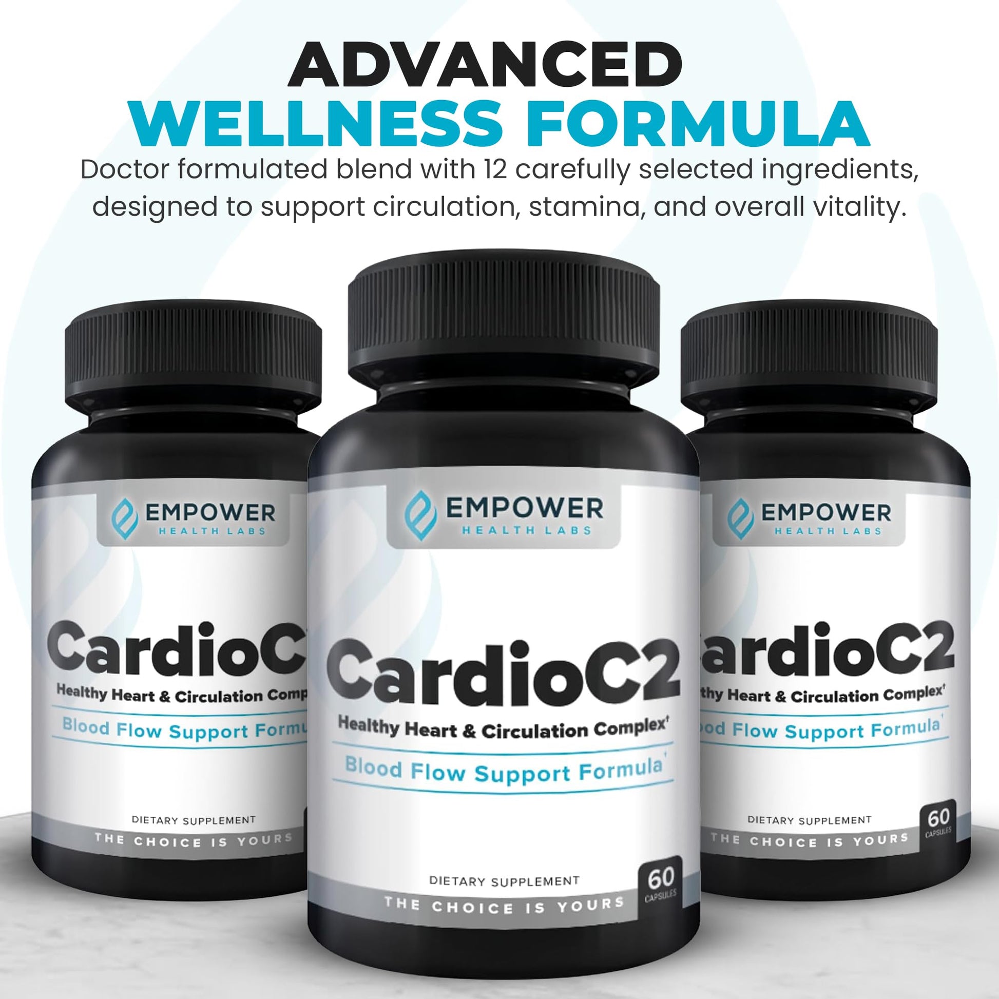Empower Health Labs CardioC2 Circulation & Energy Support – Doctor-Formulated Blend with Beet Root, Black Garlic, Hawthorn & CoQ10 – Supports Healthy Blood Flow, Energy & Clarity – 60 Capsules Empower Health LabsBuy Supplements Australia