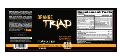 CONTROLLED LABS Orange Triad Daily Multivitamin, Iron Free Sports Supplement for Workout, Digestion, Immune, and Joints, 45 serv - Tablets (270 Count (Pack of 1)) CONTROLLED LABSBuy Supplements Australia