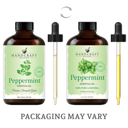 Handcraft Blends Peppermint Essential Oil - Huge 4 Fl Oz - 100% Pure and Natural - Premium Grade Handcraft BlendsBuy Supplements Australia
