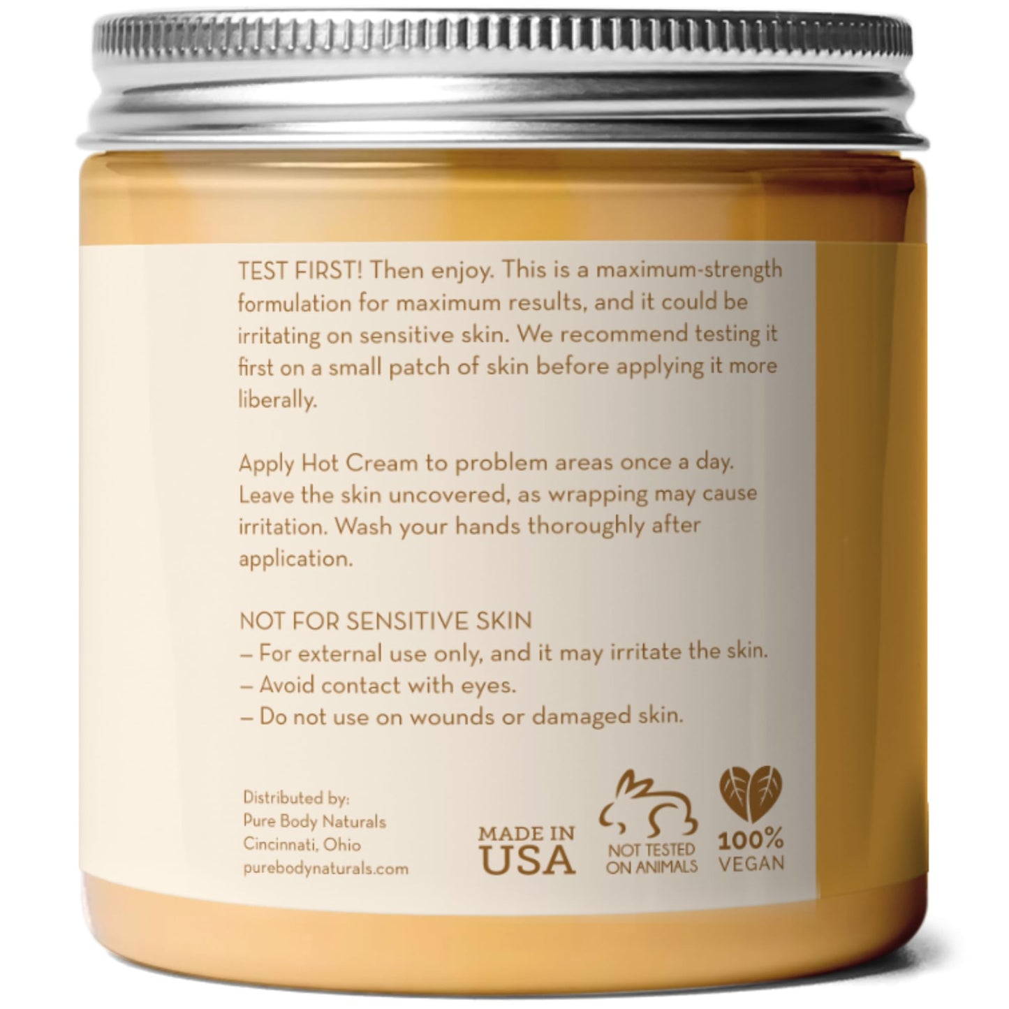 Pure Body Naturals Max Strength Hot Cream – Warming & Cooling Cream with Capsaicin and Menthol – Soothing Comfort for Overworked Muscles – 8.8 oz Pure Body NaturalsBuy Supplements Australia