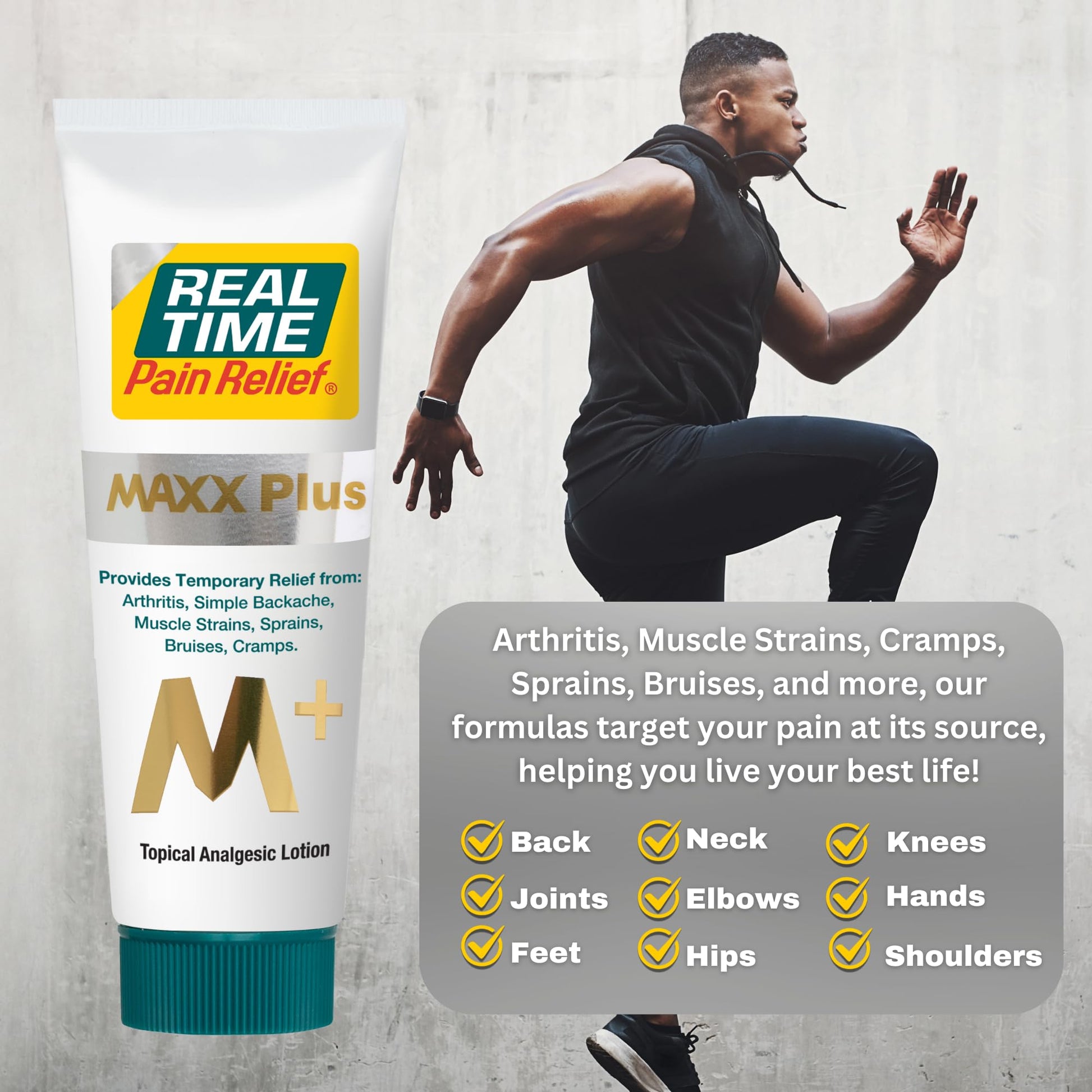 Real Time Pain Relief MAXX Plus - 5oz Tube | Intensive Formula with 19 Natural Ingredients Including Hemp Oil | Fast-Acting Relief for Muscle Pain, Arthritis, Backaches, and More Real Time Pain ReliefBuy Supplements Australia