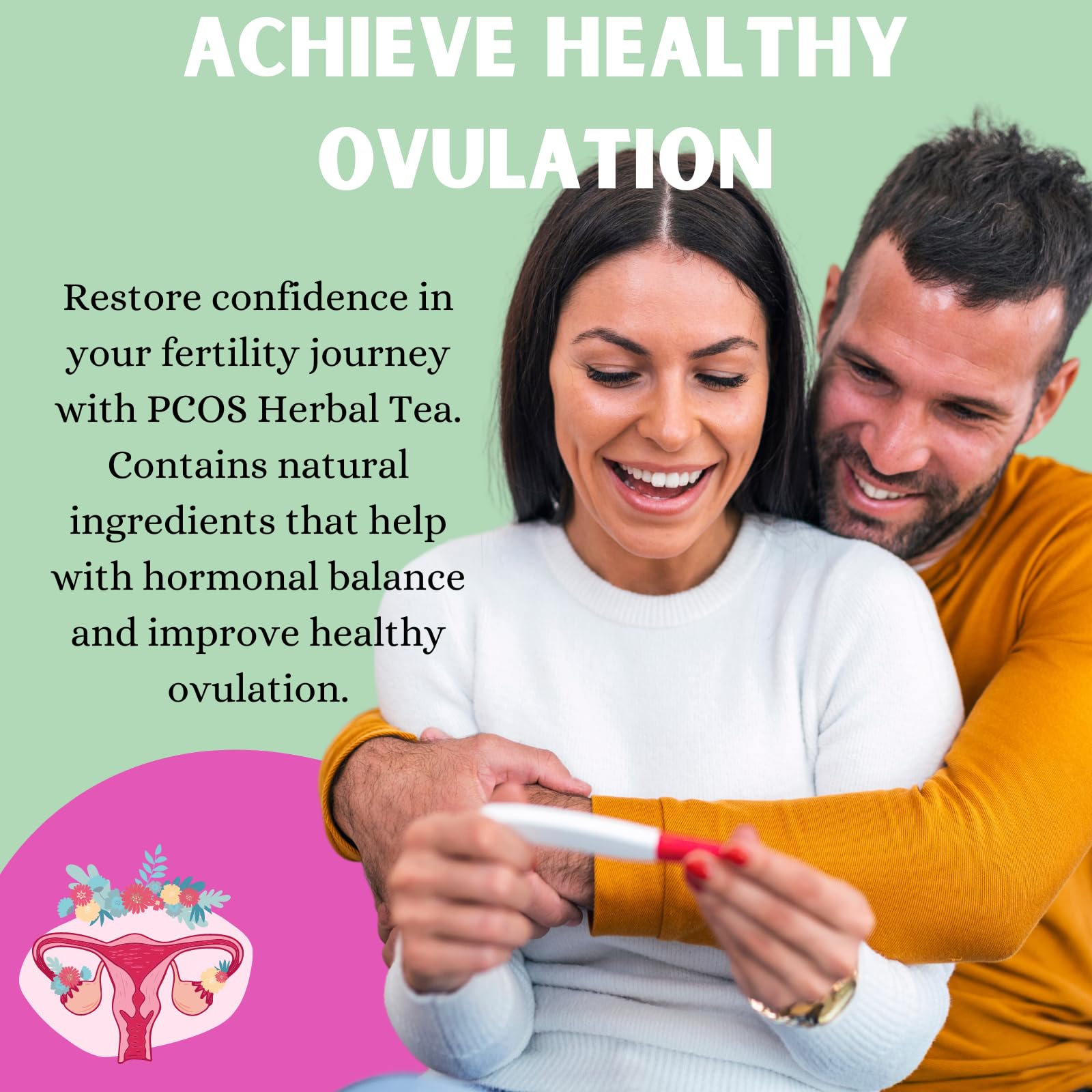 PCOS Cystem Tea with Organic Red Raspberry Leaf, Vitex, Spearmint Tea Supports Fertility PCOS Herbal TeaBuy Supplements Australia