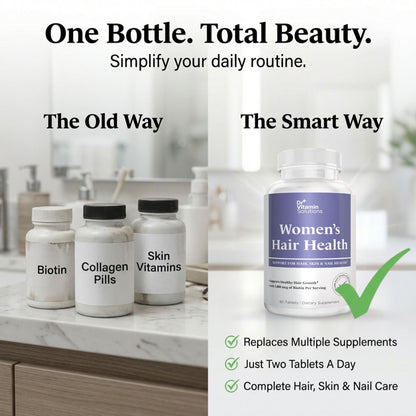 Dr Vitamin Women's Hair Health - Hair, Skin & Nails Support with Biotin & Collagen - 60 Tablets DR VITAMIN SOLUTIONSBuy Supplements Australia