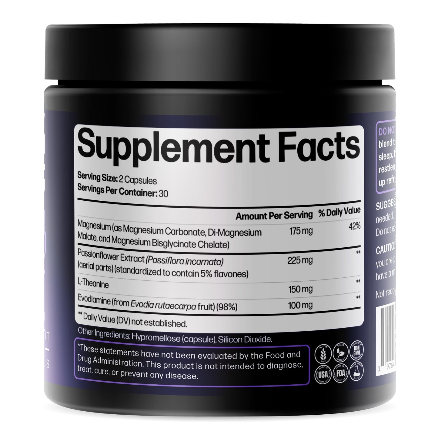 Doctor Formulated Triple Magnesium for Sleep, Calm & Relaxation with Chelated Magnesium Glycinate, L-Theanine, Passionflower & Evodia – Non-Habit, No Melatonin Magnesium Sleep Aid Support Supplement LIFE HAPPNS BE READYBuy Supplements Australia