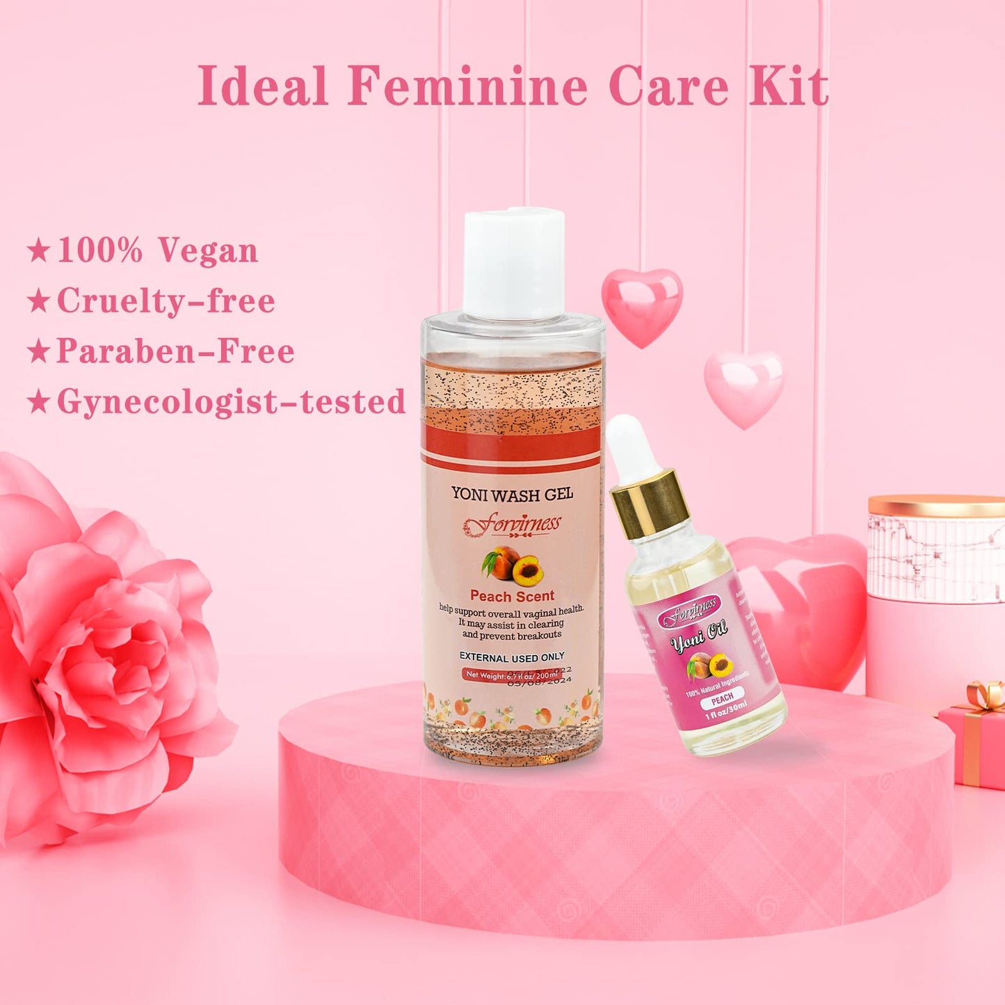 forvirness Feminine Wash & Natural Yoni Oil Set - Cleanse, Remove Odor, pH Balance for Women forvirnessBuy Supplements Australia