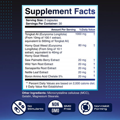 HeroUP - Natural Wellness Supplement with Plant-Based Ingredients – Non-GMO, Stimulant-Free | Made in the USA, GMP-Certified | 60 Capsules, 6 Month Suppy Nature’s NutriWaveBuy Supplements Australia