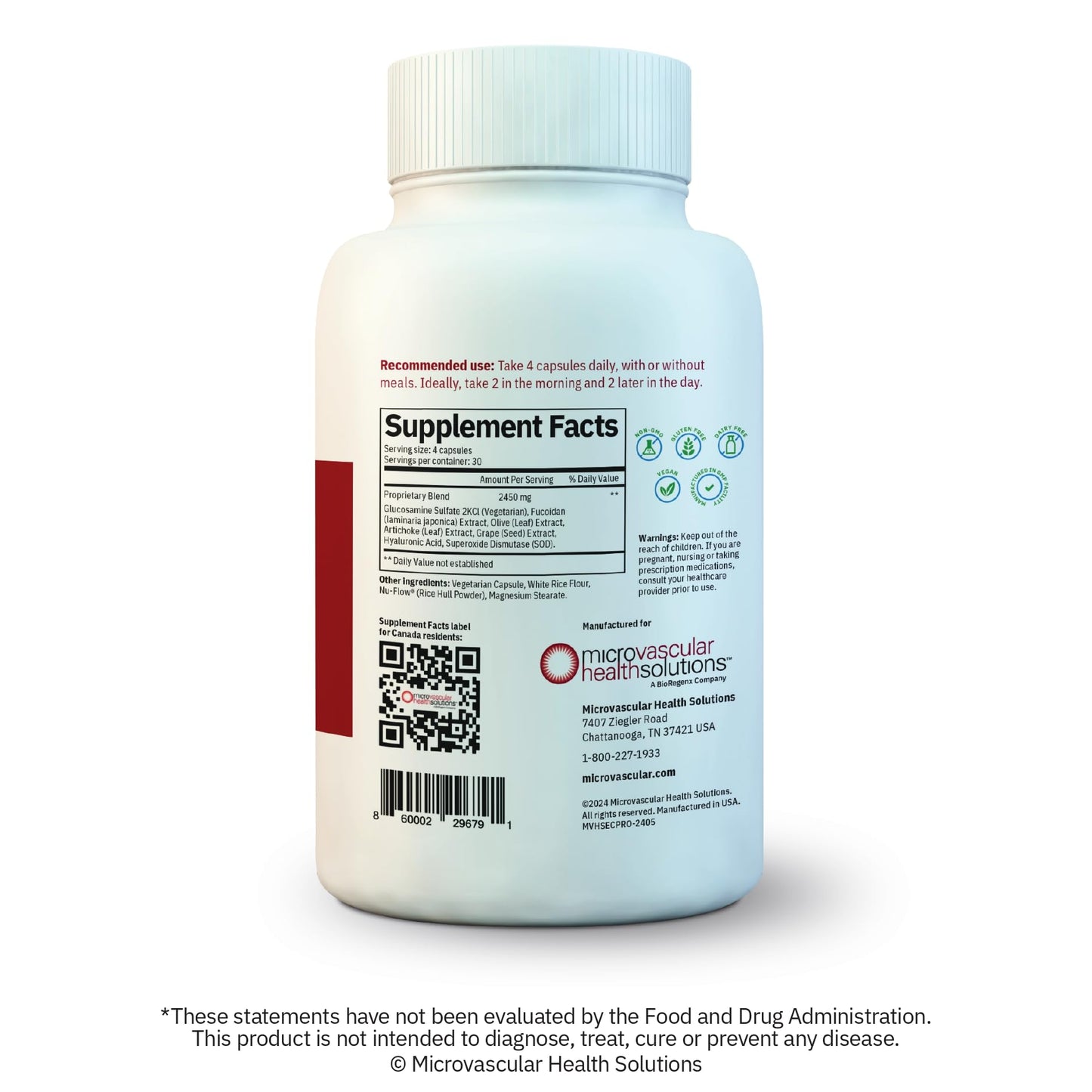 MYBODYRX Endocalyx Pro Supplement – Endothelial Glycocalyx Support 120 Capsules - Vascular & Microcirculation Health – Clinically-Studied – Patented – Supports Nitric Oxide Functions MYBODYRXBuy Supplements Australia