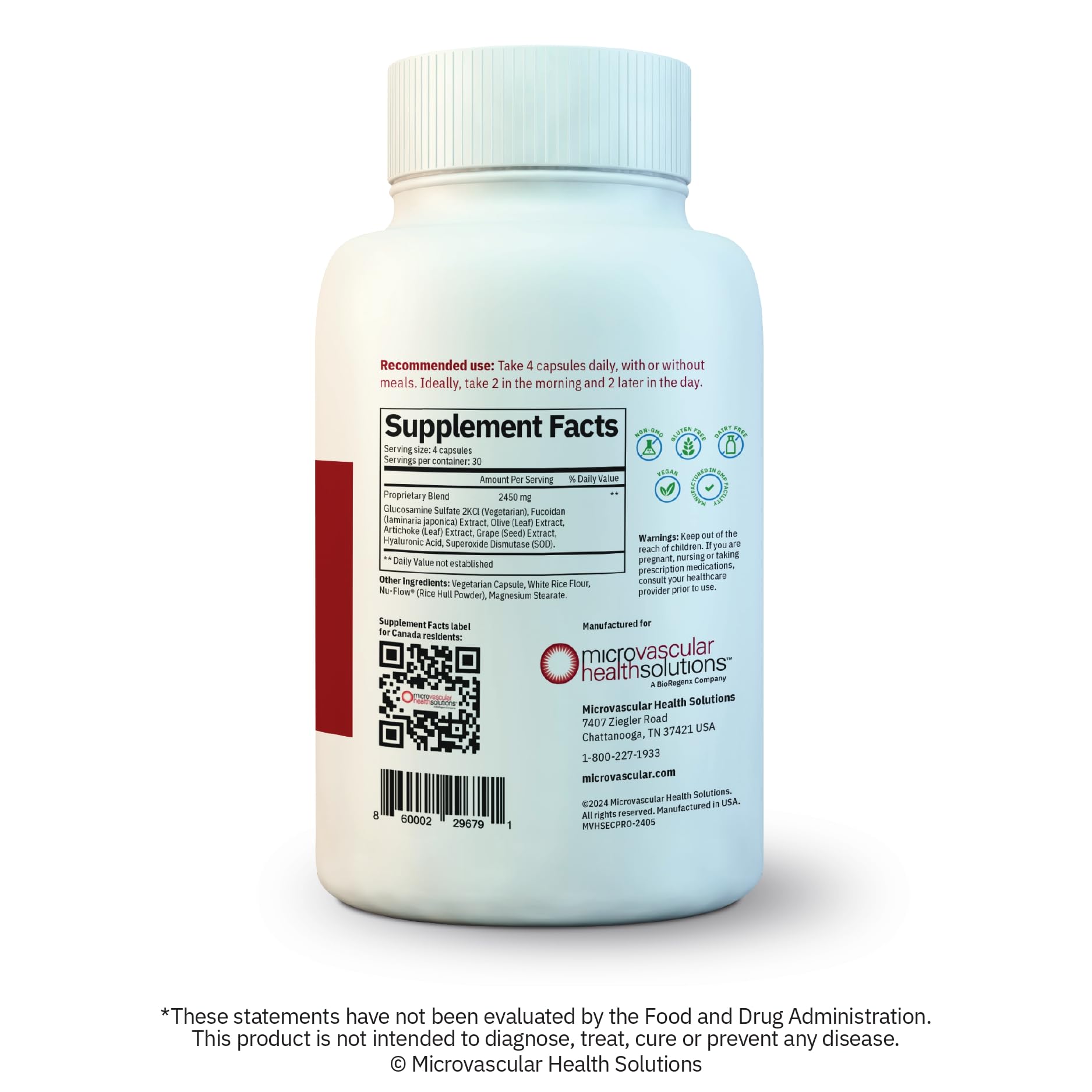 MYBODYRX Endocalyx Pro Supplement – Endothelial Glycocalyx Support 120 Capsules - Vascular & Microcirculation Health – Clinically-Studied – Patented – Supports Nitric Oxide Functions MYBODYRXBuy Supplements Australia