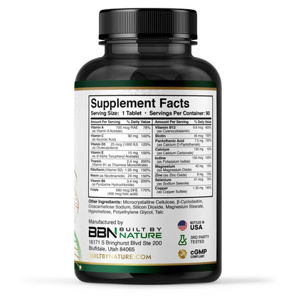 Built by Nature Multivitamin for Women – Daily Womens Multivitamin Supplement with Essential Vitamins & Minerals Built by Nature
