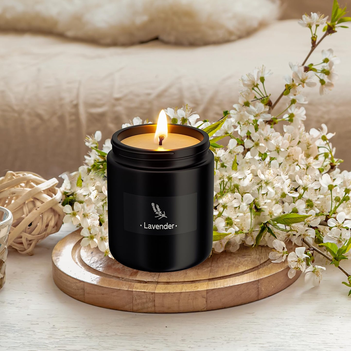 2 Pack Scented Candles for Home Scented, Strong Fragranced Aromatherapy Candles - 6 Oz TranquilBlissBuy Supplements Australia