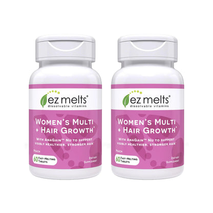 EZ Melts Women's Multi + Hair Growth - Daily Multivitamin for Women - Supports Healthy Energy Levels & Reduced Hair Shedding EZ Melts