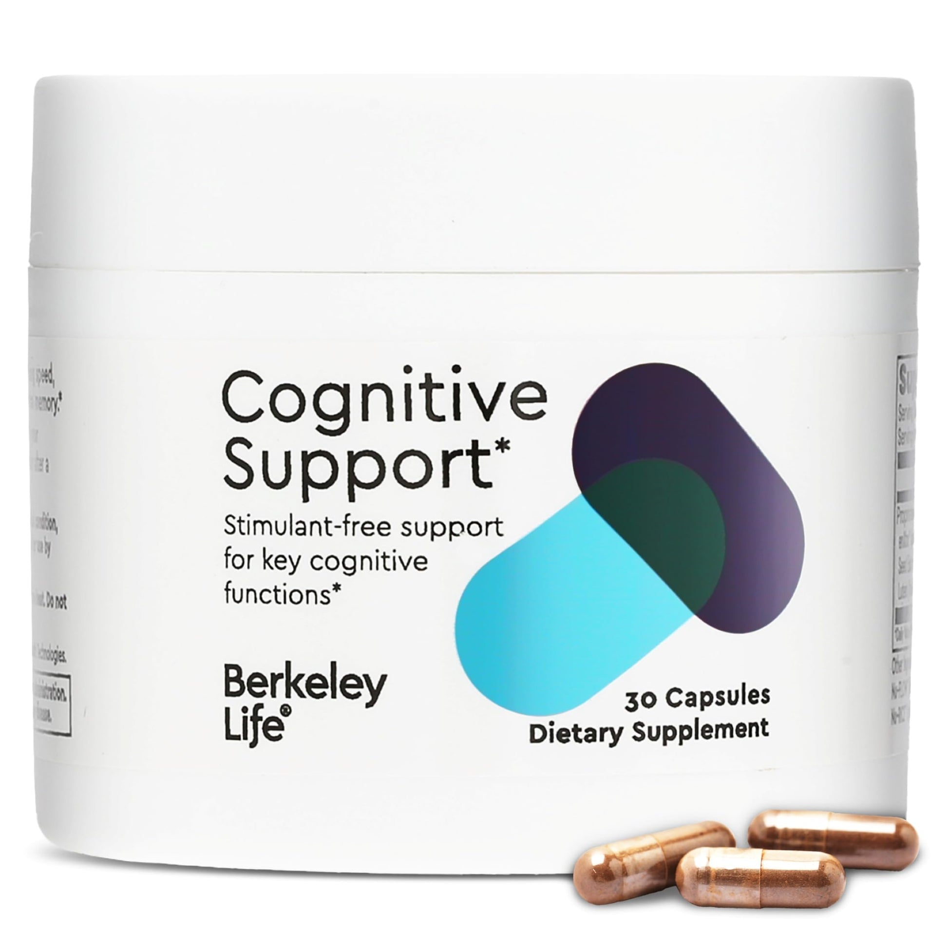Berkeley Life Cognitive Support Supplement for Memory & Focus - Brain Health Supplements Supports Memory Loss, Mental Clarity, Inability to Multitask & Loss of Speed - for Adults - 30 Capsules Berkeley LifeBuy Supplements Australia