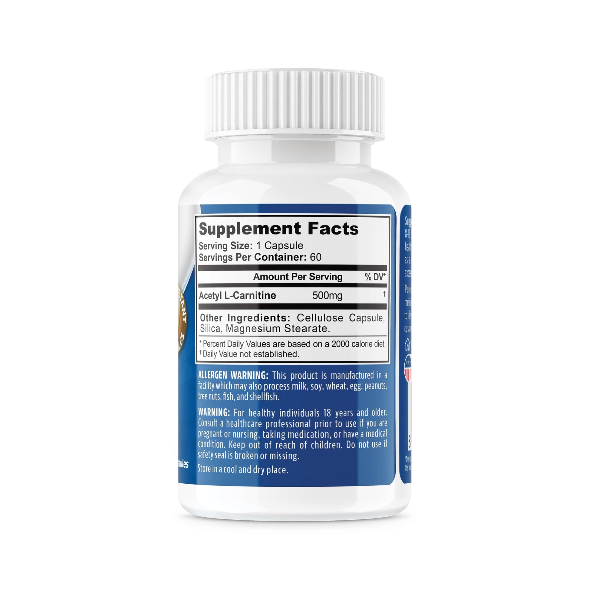 NeuropAWAY Elements Acetyl L-Carnitine 500mg 60ct Acid Resistant Capsules (60 500mg NeuropAWAYBuy Supplements Australia