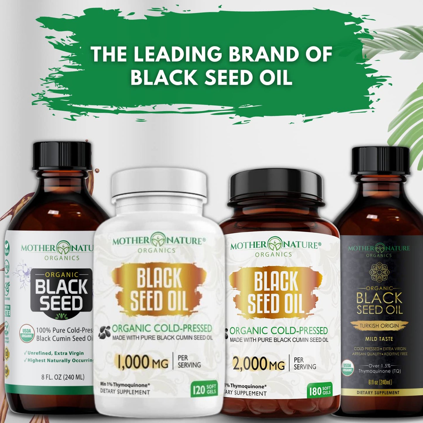Black Seed Oil Capsules - 120 Count (Organic, Non-GMO Liquid) Premium Cold Pressed Mother Nature Organics Superfoods For Organic LivingBuy Supplements Australia