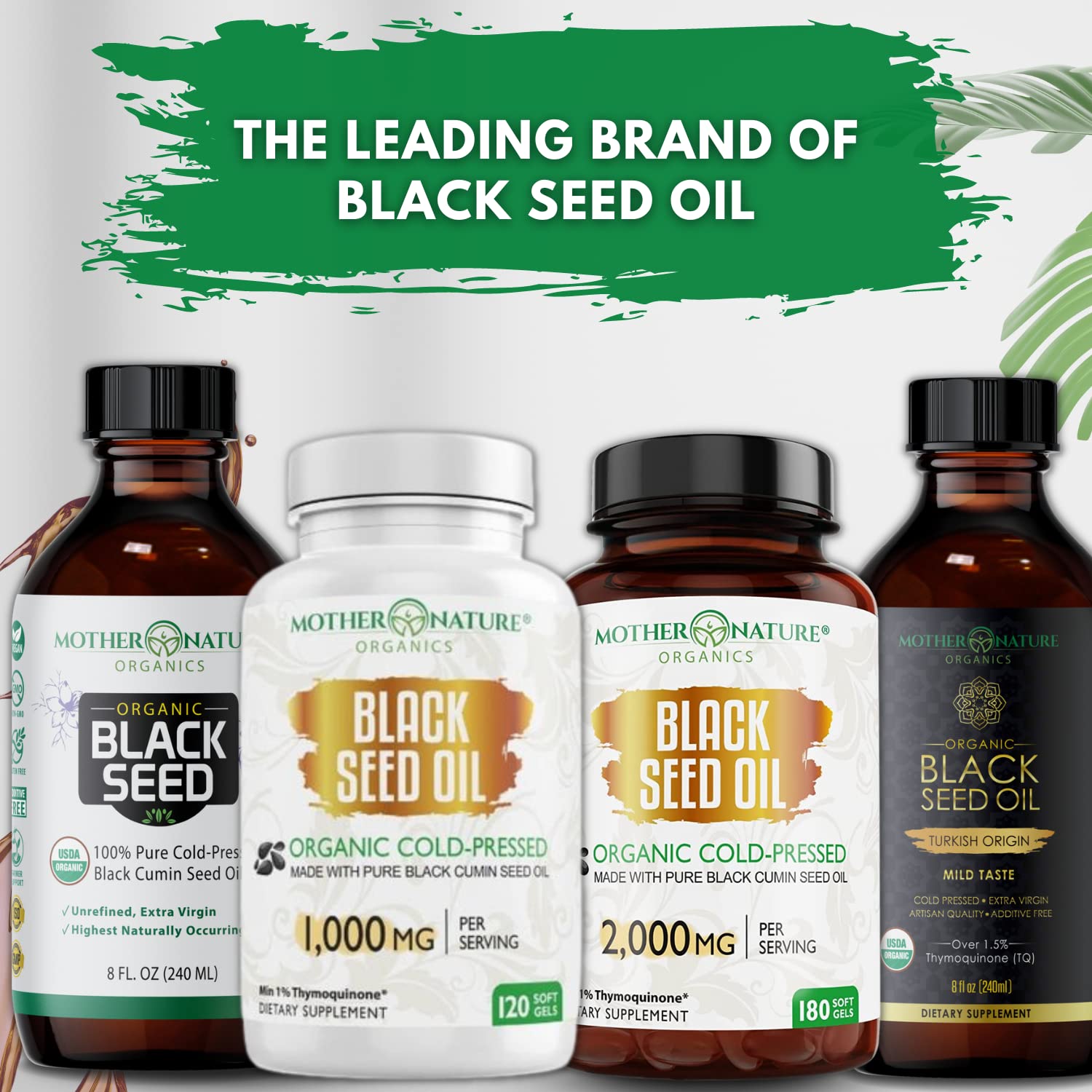 Black Seed Oil Capsules - 120 Count (Organic, Non-GMO Liquid) Premium Cold Pressed Mother Nature Organics Superfoods For Organic LivingBuy Supplements Australia