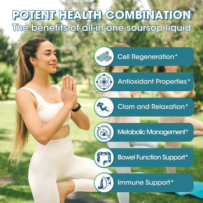 Catfit Soursop Graviola Liquid Drop – Soursop Drops for Cell Support, Antioxidant, Relaxation & Immune Boost with Sea Moss, Turmeric, Black Pepper, B6 C, Zinc, Sugar Free, Gluten Free, Vegan, 2 Fl Oz CatfitBuy Supplements Australia