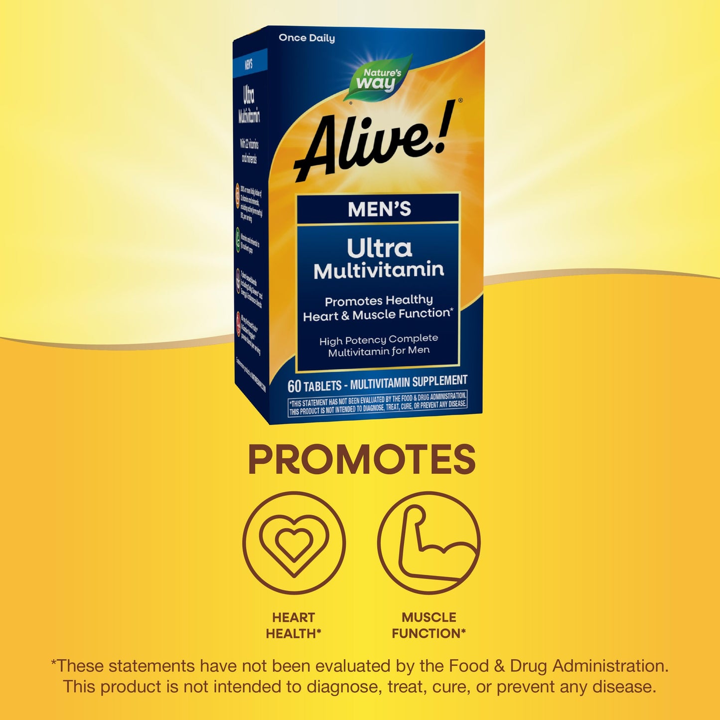 Nature's Way Alive! Men's Daily Ultra Multivitamin, High Potency Formula, Promotes Heart & Muscle Function Nature's WayBuy Supplements Australia