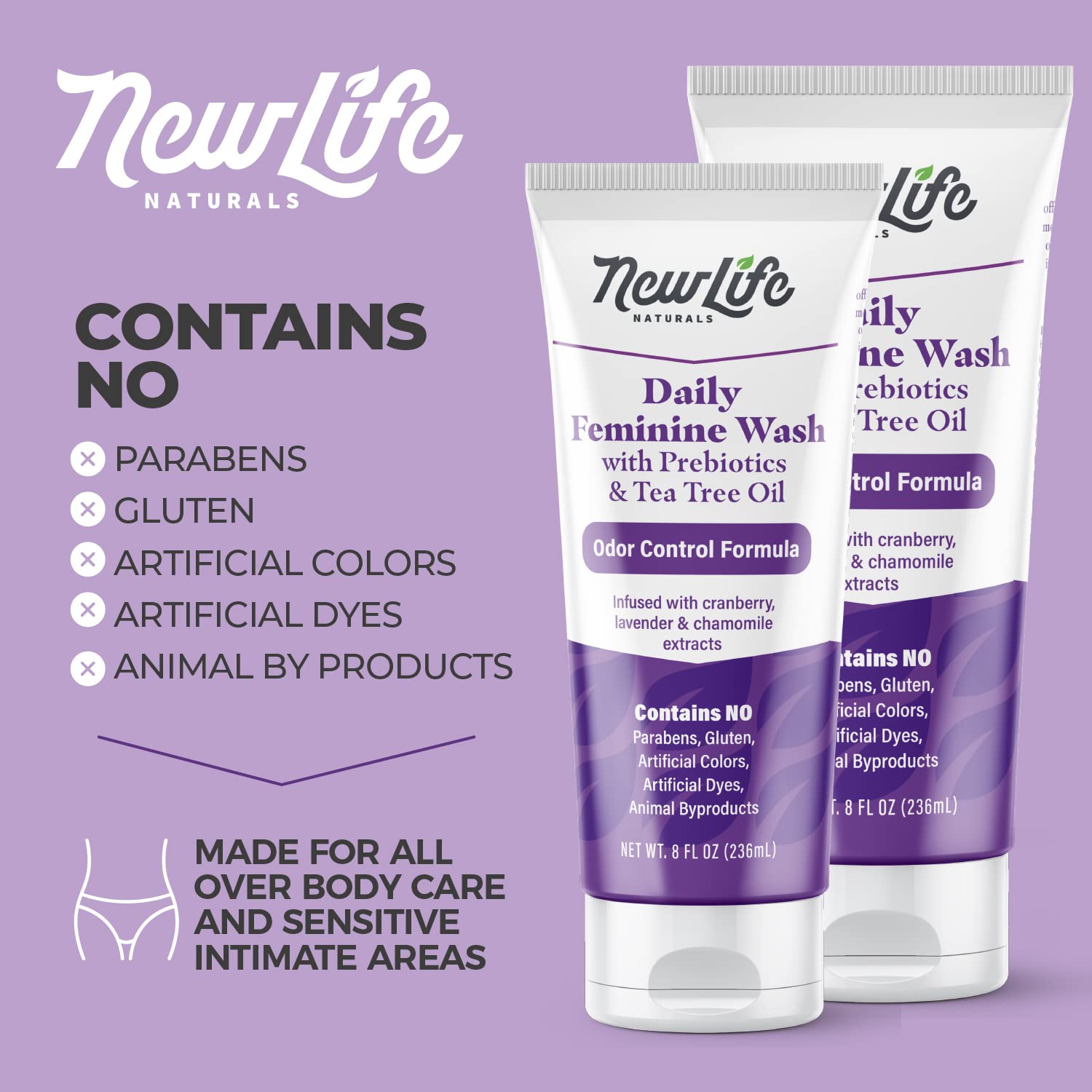 NewLife Naturals Daily Feminine Wash for pH Balance and Odor Control for Feminine Hygiene Intimate Wash NewLife NaturalsBuy Supplements Australia
