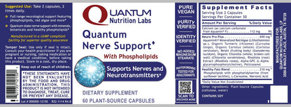 Quantum Nutrition Labs Nerve Support - Nerve Health Supplements, Brain Supplements, Nootropic with Rhodiola Rosea, Brain & Nerve Health - 60 Vegetarian Capsules Quantum NutritionBuy Supplements Australia